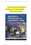 Anatomy & Physiology for Emergency Care &lpar;3rd Edition&comma; Bledsoe&rpar; &ndash; Complete Test Bank Chapters 1&ndash;20