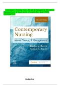 Contemporary Nursing&colon; Issues&comma; Trends & Management&comma; 9th Edition &lpar;Barbara Cherry & Susan Jacob&rpar; &vert; Complete Test Bank