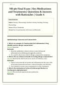  NR 567 Final Exam Chamberlain &vert; Key Medications and Treatments &vert; Latest 2026&sol;2027 Update &vert; Questions & Answers with Rationales &vert; Grade A &vert; Verified Solutions
