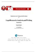 &ast;&ast;&ast;INSTANT DOWNLOAD&ast;&ast;&ast;Instructor s manual With Test bank for Legal research analysis and Writing 5th edition by William H&period; Putman&comma; JD&comma; Jennifer R&period; Albright&comma; JD&comma; LLM All Chapters 1-13