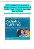 FULL TEST BANK FOR Pediatric Nursing&colon; Critical Components of Nursing Care&vert;&vert; 3rd Edition &vert;&vert; &lpar;by Diane Rudd&comma; Kathryn &comma; Kocisko&rpar; &vert;&vert; NEW 2024