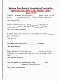 National Guardianship Association Examination Questions and 100&percnt; Correct Answers Latest 2025&sol;2026 