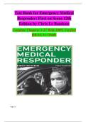 Test bank for Emergency medical responder first on scene 12th edition by Chris Le Baudour&comma; Kaitlyn Laurelle&comma; Keith Wesley All Chapters 1-27 Complete