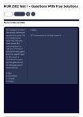 NUR 2102 Test 1 &ndash; Questions With True Solutions
