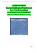 TEST BANK FOR BEHAVIOR MODIFICATION&colon; WHAT IT IS AND HOW TO DO IT 12TH EDITION &lpar;GARRY MARTIN & JOSEPH PEAR 2024&rpar;Latest UPDATE 2025&excl;&excl;&excl;&excl;&excl;