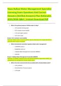 Texas ballast water specialist exam Licensing  Exam Questions And Correct Answers &lpar;Verified  Answers&rpar; Plus Rationales 2025&sol;2026 Q&A &vert;  Instant Download Pdf 