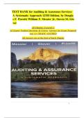 Test Bank for Auditing & Assurance Services A Systematic Approach 12e Messier 2024 &vert;&vert; All Chapter &lpar; 1-21 &rpar; A&plus;