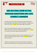 PACKAGE DEAL&colon;&colon;&colon; ABA 622 DECK 1&comma;2&comma; MIDTERM & FINAL EXAMS ACTUAL 2025&sol;2026 Q&A 100&percnt; PASS
