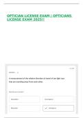 OPTICIAN LICENSE EXAM &vert; OPTICIANS LICENSE EXAM 2025&excl;&excl;