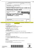 Pearson Edexcel Level 1&sol;Level 2 GCSE &lpar;9&ndash;1&rpar; Design and Technology COMPONENT 1&colon; Systems QP JUNE 2025