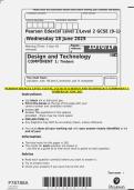 PEARSON EDEXCEL LEVEL 1&sol;LEVEL 2 GCSE &lpar;9&ndash;1&rpar; DESIGN AND TECHNOLOGY COMPONENT 1&colon; TIMBERS QP JUNE 2025