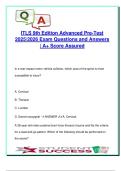 ITLS Advanced Pre-Test &vert; 100 Exam Questions &vert; Airway&comma; TBI&comma; Chest Trauma&comma; Shock &vert; 9th Edition 2025 &vert; Paramedic & EMS