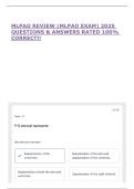 MLPAO REVIEW &lpar;MLPAO EXAM&rpar; 2025 QUESTIONS & ANSWERS RATED 100&percnt; CORRECT&excl;&excl;