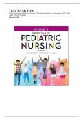 Test Bank For Wong,s Essentials of Pediatric Nursing 11th Edition by Marilyn J. Hockenberry 2023-2024 (ISBN 978-0323624190) Chapter 1-30