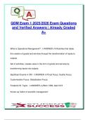 QDM Exam 1 &lpar;38 Questions&rpar; &ndash; Operations Management&comma; Productivity & Strategy Concepts