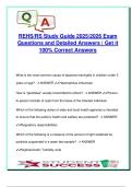 REHS&sol;RS Exam &lpar;100&plus; Questions&rpar; &ndash; Food Safety&comma; Environmental Health & Public Health Law