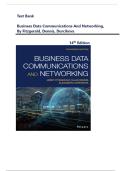 TEST BANK For Business Data Communications and Networking&comma; 14th Edition by FitzGerald&comma; Dennis&comma; Durcikova &vert; Verified Chapter's 1 - 12&vert;&vert;Newest Version