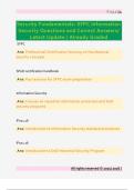 Security Fundamentals&colon; SFPC Information  Security Questions and Correct Answers&sol;  Latest Update &sol; Already Graded