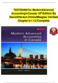 TEST BANK For Modern Advanced Accounting In Canada 10th Edition By Darrell Herauf&comma; Chima Mbagwu Verified Chapter's 1 - 12 
