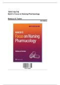 Test Bank for Karch's Focus on Nursing Pharmacology 9th Edition by Rebecca Tucker
