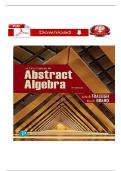 SOLUTION MANUAL First Course in Abstract Algebra A 8th Edition by John B. Fraleigh All Chapters Full Complete