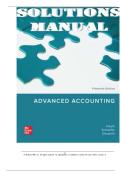 SOLUTIONS MANUAL for Advanced Accounting&comma; 15th Edition by Joe Ben Hoyle&comma; Schaefer and Doupnik &vert; Complete 19 Chapters