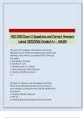 NSG 3100 Exam 3 Questions and Correct Answers Latest 2025&sol;2026 Graded A &plus; - GALEN 