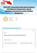 WGU D217 Accounting Information Systems&vert; OA&vert; Objective Assessment &vert; 81 Actual Questions and Answers Latest Updated 2025&sol;2026  &lpar;Graded A&plus;&rpar;