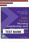 Test Bank For Nursing Leadership & Management&comma; 3rd Edition By Patricia Kelly Chapter 1-31