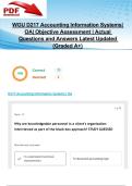 WGU D217 Accounting Information Systems&vert; OA&vert; Objective Assessment &vert; 70 Actual Questions and Answers Latest Updated 2025&sol;2026 &lpar;Graded A&plus;&rpar;