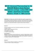 NR 567 Advanced Pharmacology for the AGACNP Midterm Exam Review &vert; Chamberlain College &vert; Latest 2026&ndash;2027 Update &vert; Questions and Verified Answers &vert; Grade A &vert; 100&percnt; Correct