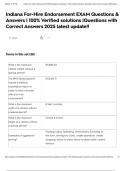 Indiana For-Hire Endorsement EXAM Questions & Answers &vert; 100&percnt; Verified solutions &vert;Questions with Correct Answers 2025 latest update&excl;&excl;