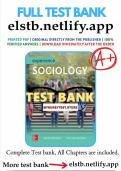 Test Bank for Experience Sociology 4th Edition Croteau
