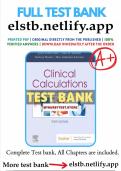 Test Bank for Clinical Calculations 10th Edition by Kee
