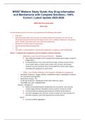 NR567 Midterm Study Guide&colon; Key Drug Information and Mechanisms with Complete Solutions &vert; 100&percnt; Correct &vert; Latest Update 2025-2026