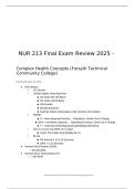NUR 213 Final Exam Review 2025 -  Complex Health Concepts &lpar;Forsyth Technical Community College&rpar;