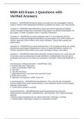 MSN 623 Exam 1 Questions with Verified Answers