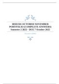 IRM1501 OCTOBER NOVEMBER PORTFOLIO (COMPLETE ANSWERS) Semester 2 2025 - DUE 7 October 2025
