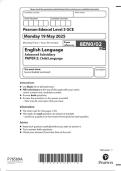   2025 Pearson Edexcel Level 3 GCE 8EN0&sol;02 English Language Advanced  Subsidiary PAPER 2&colon; Child Language