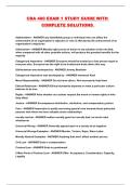 CBA 400 EXAM 1 STUDY GUIDE WITH COMPLETE SOLUTIONS 