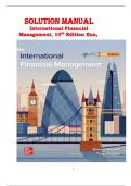 International Financial Management &ndash; Solution Manual &lpar;10th Edition&comma; Cheol Eun&comma; Bruce Resnick & Tuugi Chuluun&rpar; ISBN-13 978-1266224058 &ndash; Chapters 1&ndash;21