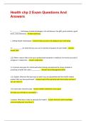 Health chp 2 Exam Questions And Answers