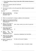 Civics Exam Mizzou Study Guide With 100&percnt; Verified Solutions &vert; Updated