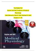 Test Banks For Guyton and Hall Textbook of Medical Physiology 14th Edition by John E&period; Hall&semi; Michael E&period; Hall&comma; Chapters 1 - 86