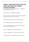 NREMT&reg; EMR EXAM ACTUAL EXAM 100 EXAM QUESTIONS AND CORRECT DETAILED ANSWERS