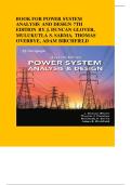BOOK FOR POWER SYSTEM ANALYSIS AND DESIGN 7TH EDITION BY J&period; DUNCAN GLOVER&comma; MULUKUTLA S&period; SARMA&comma; THOMAS OVERBYE&comma; ADAM BIRCHFIELD