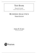 Business Analytics&comma; 3rd Edition &ndash; James R&period; Evans &ndash; Complete Test Bank with Answers