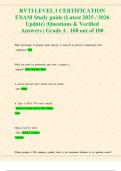 RVTI Level 1 Certification EXAM Q&A &ndash; Study Guide &lpar;2025&sol;2026&rpar;