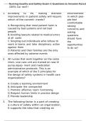 Nursing Quality and Safety Exam 1 Questions & Answers Rated 100&percnt; Correct&excl;&excl;