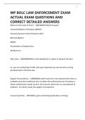 MP BOLC LAW ENFORCEMENT EXAM ACTUAL EXAM QUESTIONS AND CORRECT DETAILED ANSWERS
